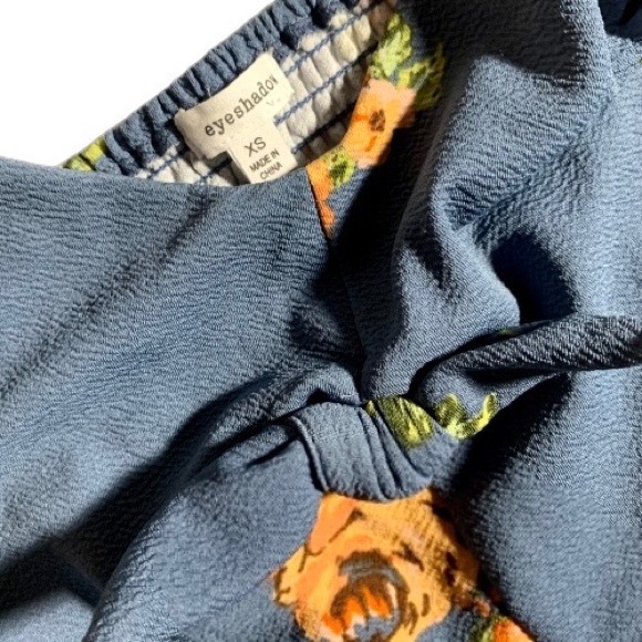 Eyeshadow Blue Floral Wide-Leg Sleeveless Jumpsuit - Picture 3 of 4